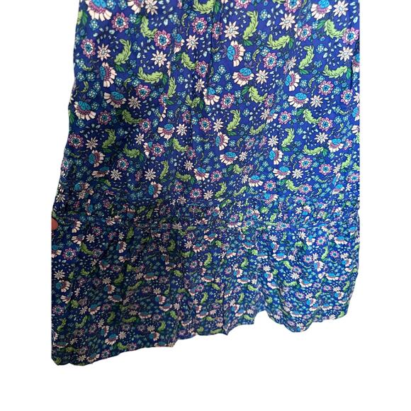 LOFT Blue Floral Midi Dress - Picture 6 of 7